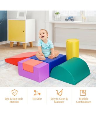 6 Piece Climb Crawl Play Set Indoor Kids Toddler