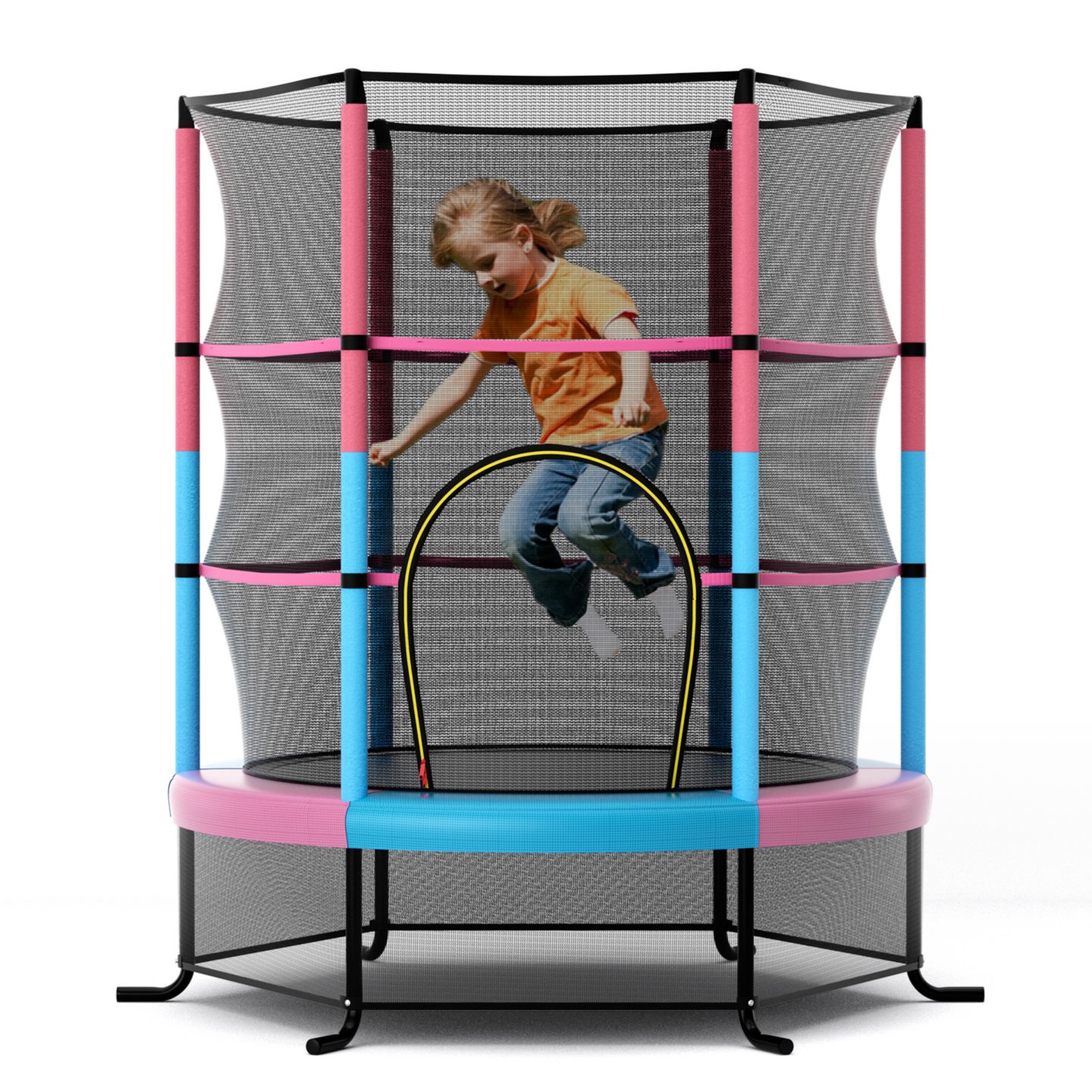 Детская игрушка GOUUN 55 in Kids Trampoline with Safety Enclosure Net and Elastic Ropes — фото 7