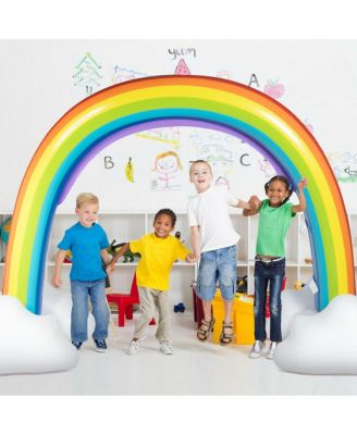Inflatable Rainbow Sprinkler Backyard Games Outside Water Toy Yard