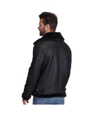 Men's Faux Shearling Bomber Jacket