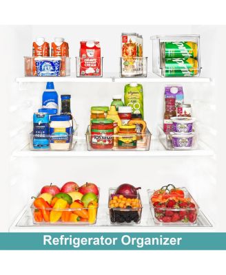 2 Pack Large Flat Clear Organizing Bins on Wheels with Dividers