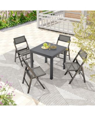 Expandable Patio Dining Table for 4-6 People
