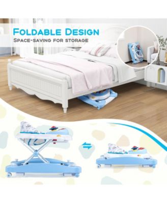 6 in 1 Foldable Baby Walker with Adjustable Height