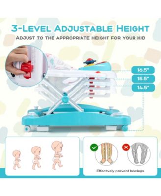 6 in 1 Foldable Baby Walker with Adjustable Height