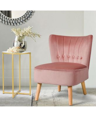Armless Accent Chair Tufted Velvet Leisure Chair