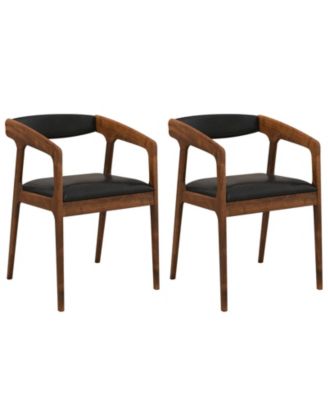 Upholstered Armchairs Set of 2 with Cozy Backrest and Padded Seat Cushion