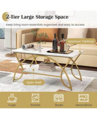 2-Tier Table Rectangle for Living Room