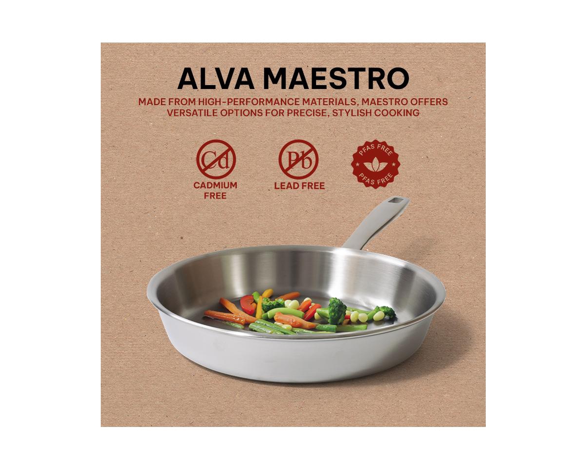 Alva Maestro Stainless Steel Frying Pan Skillet 9.5
