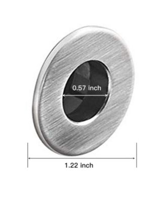 Sink Basin Trim Overflow Cover Brass Insert In Hole Round Caps Brushed Nickel(2 Pack)