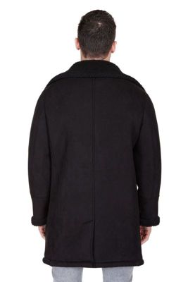 Men's Faux Shearling Double Breasted Overcoat