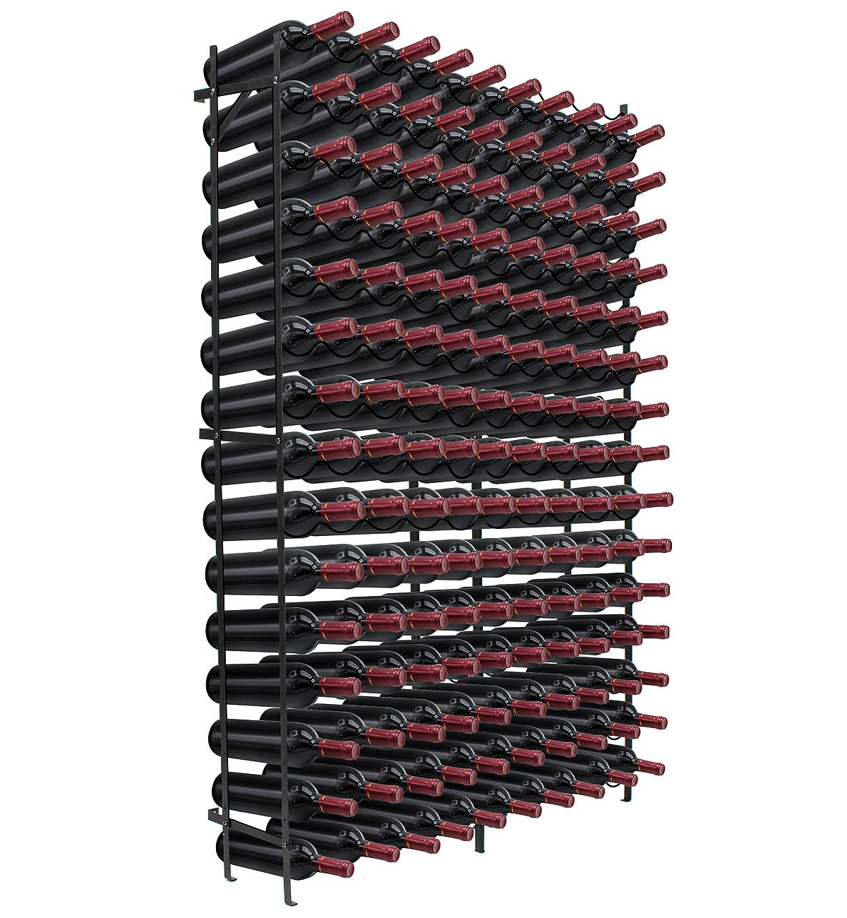 150-Bottle Freestanding Wine Rack Stand - Perfect Storage for Kitchen, Dining Room, Bar, or Wine Cellar - Black
