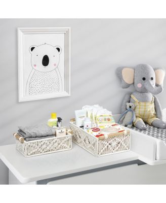 Handmade Paper Rope Storage Baskets Set with Bohemian Design for Household Essentials 2-Pack