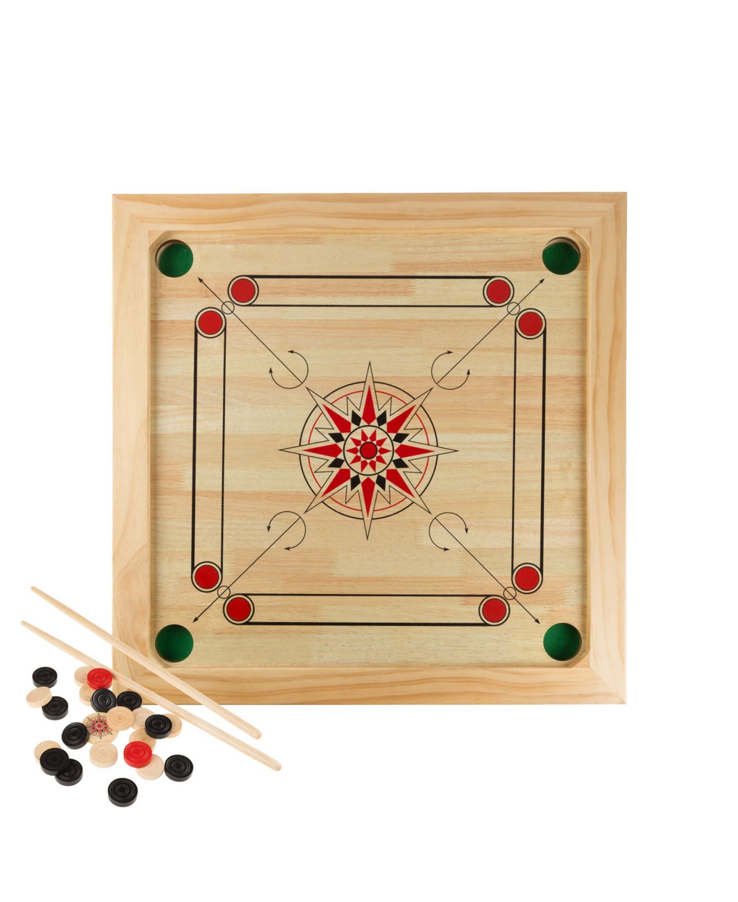 Детская настольная игра Trademark Global Carrom Board Game, Ages 6+ — фото 1
