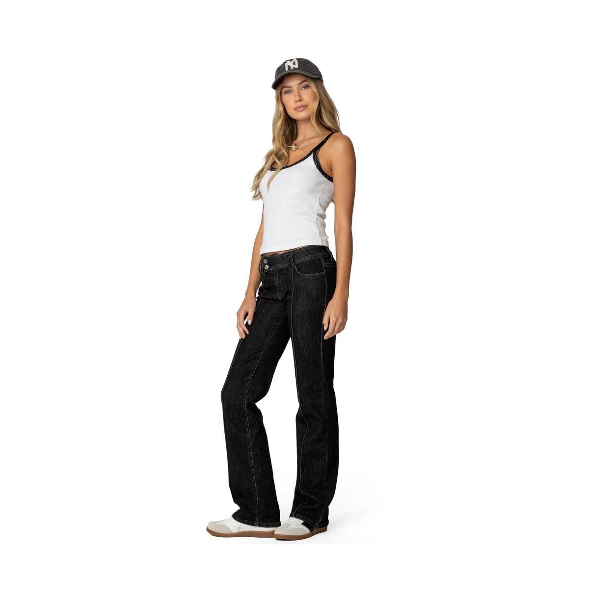 Edikted Women's Jude Lacey Ribbed Tank Top