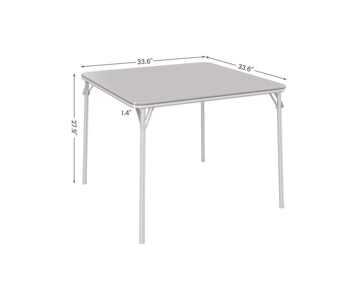 gaomon Folding Table, 33.6 Inch Folding Card Table, Portable Square Folding Table with Pu Soft Cushion,Metal Foldable Table Suitable for Living