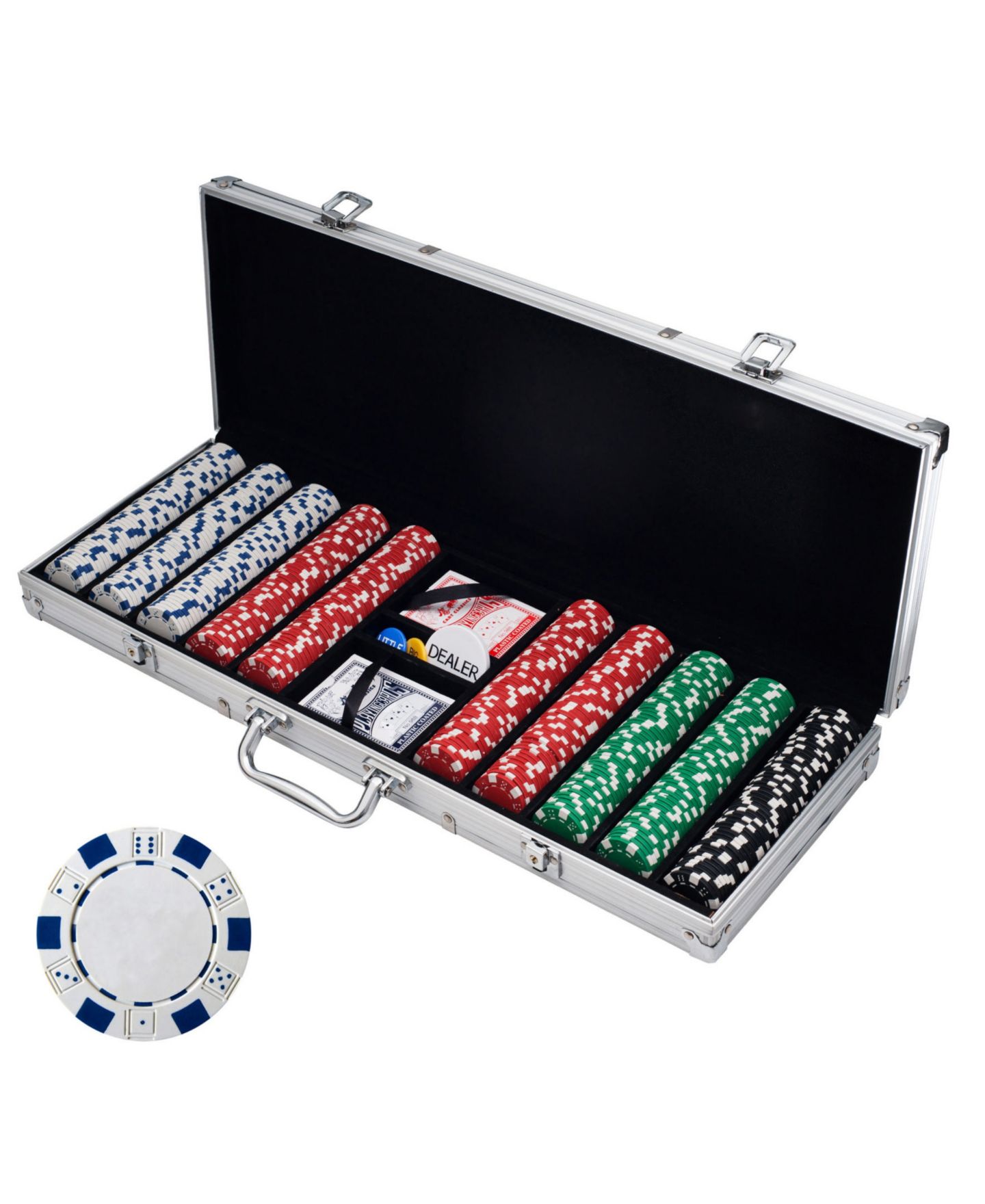 Детские игрушки Trademark Global Poker Set 500 Chips With Case, Ages 18+ — фото 1