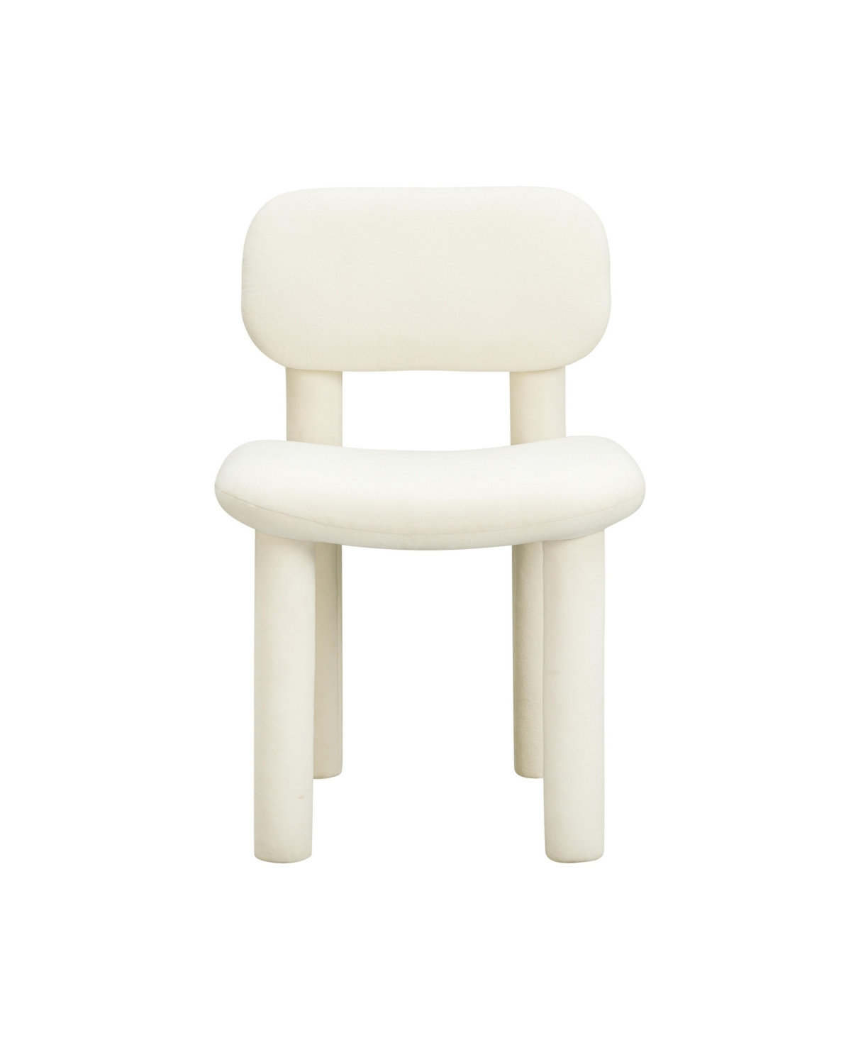 Tov Furniture 21"w Velvet Dining Chair In Ivory