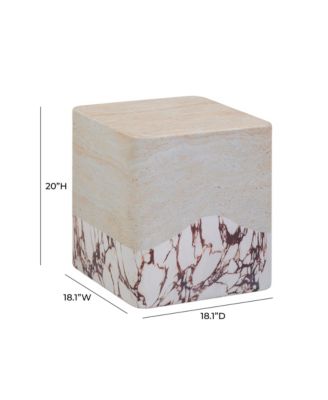 18.1" Concrete Indoor and Outdoor Side Table