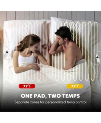 Safe Electric Heated Mattress Pad with 4 Size 8 Temperature 10-Hour Timer-King Size