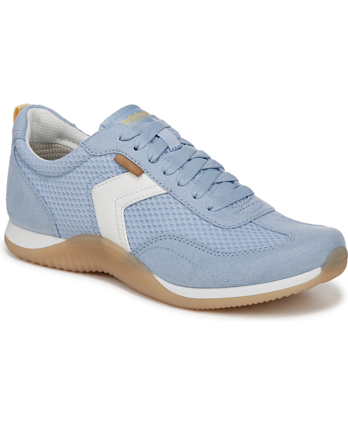 Shop Dr. Scholl's Women's Good Ol Days Lace Up Sneakers In Blue Sky Fabric