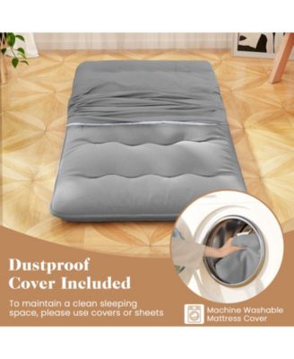 Futon Mattress with Washable Cover and Carry Bag-Twin Size