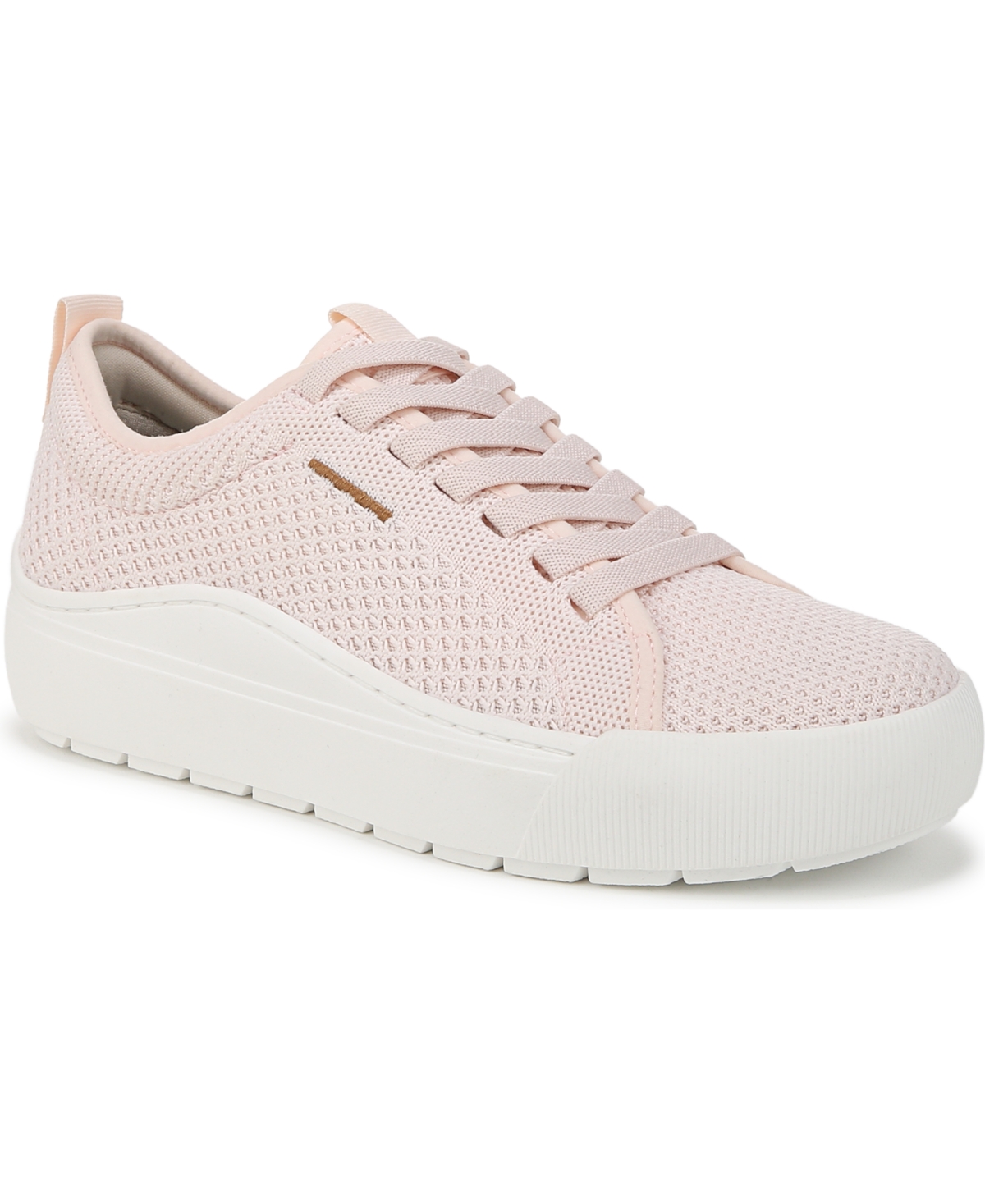 Women's Time Off Knit Lace Up Platform Sneakers - Petal Pink Knit Fabric
