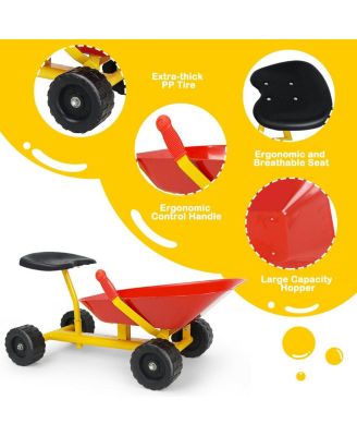 8 Inch Heavy Duty Kids Ride-on Sand Dumper with 4 Wheels