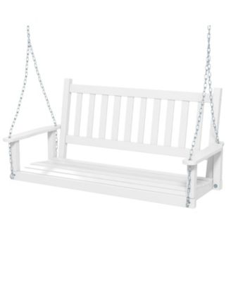 2-Person Wooden Outdoor Porch Swing with 500 lbs Weight Capacity