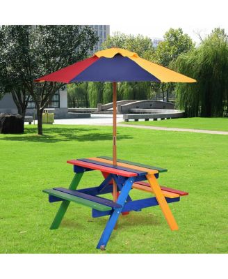 4 Seat Kids Picnic Table with Umbrella