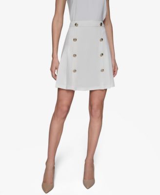 KARL LAGERFELD PARIS - Women's Pleated Button-Front Skirt