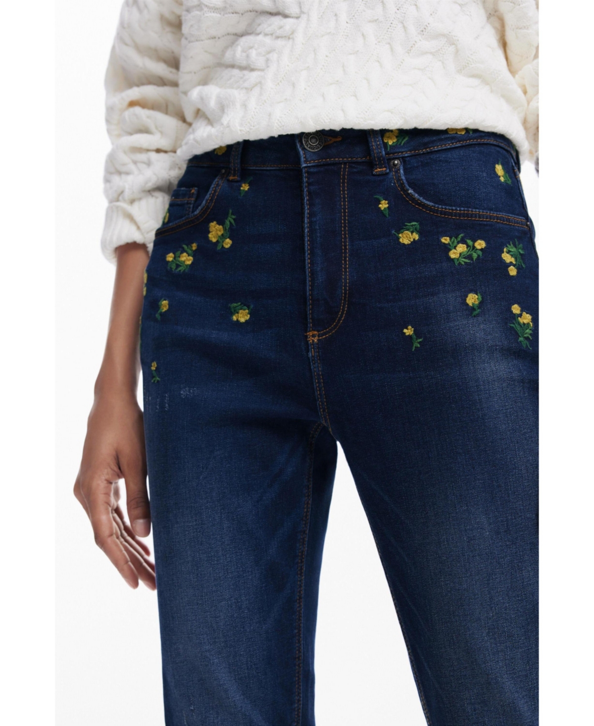 Desigual Women's Floral denim pants