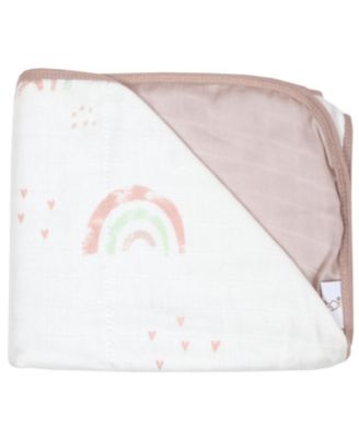 Toddler Triangles and Mint Oversized Bamboo Muslin Quilted Blanket