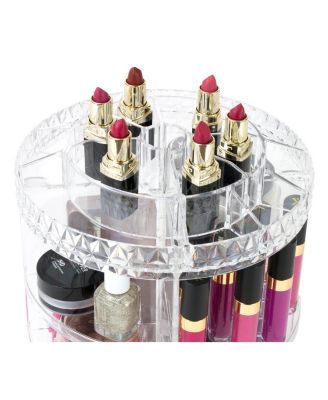 360 Rotating Makeup Organizer - Spinning cosmetics organizer, Adjustable Shelves for Make Up, Perfume & more