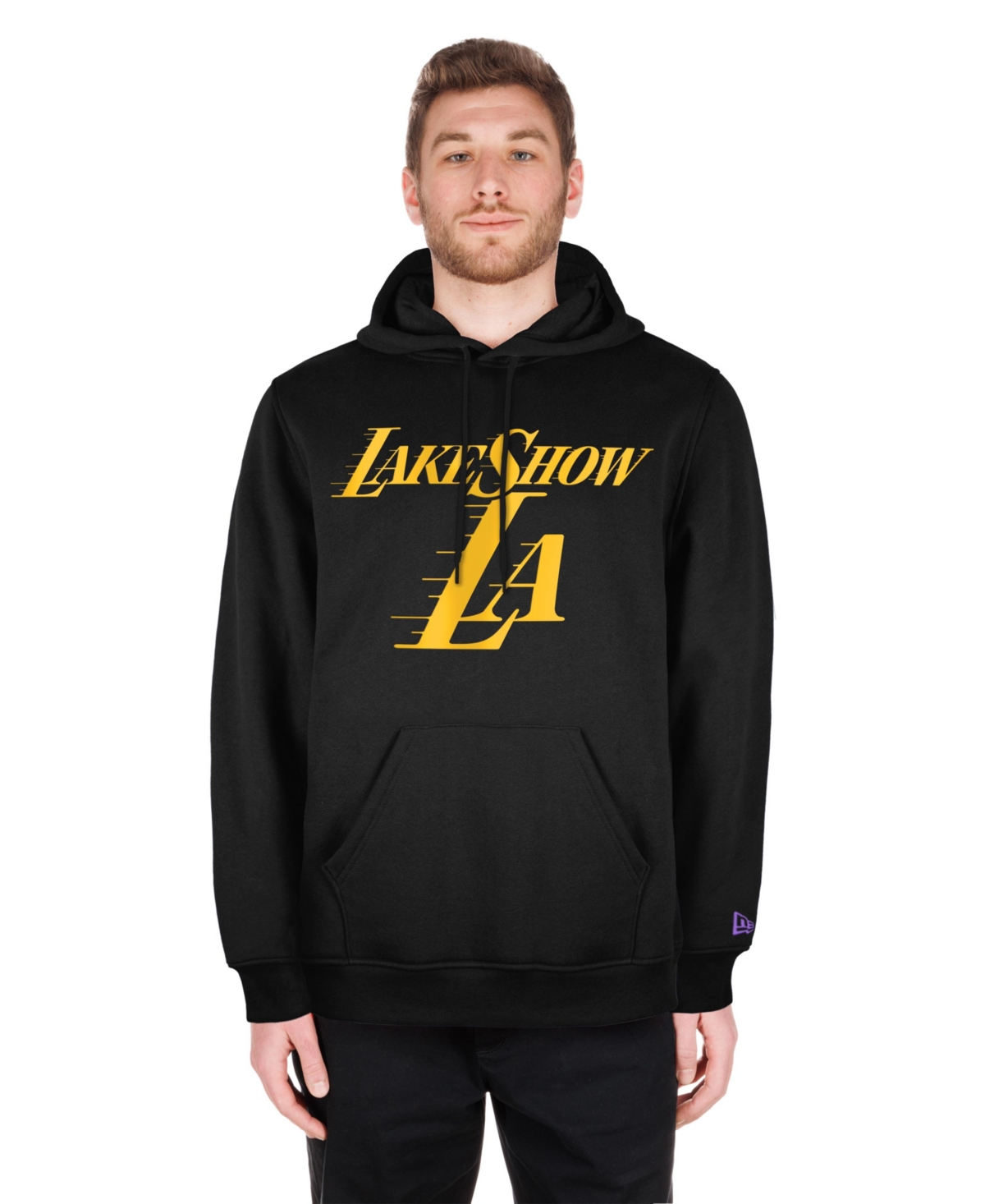 NEW ERA MEN'S BLACK LOS ANGELES LAKERS 2024/25 CITY EDITION PULLOVER HOODIE 