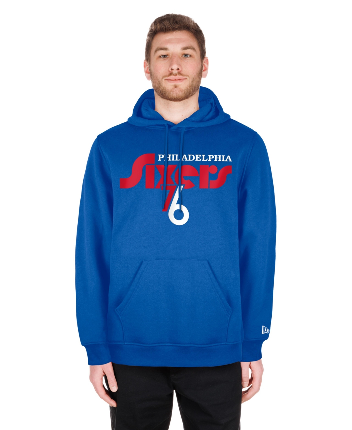 NEW ERA MEN'S BLUE PHILADELPHIA 76ERS 2024/25 CITY EDITION PULLOVER HOODIE 