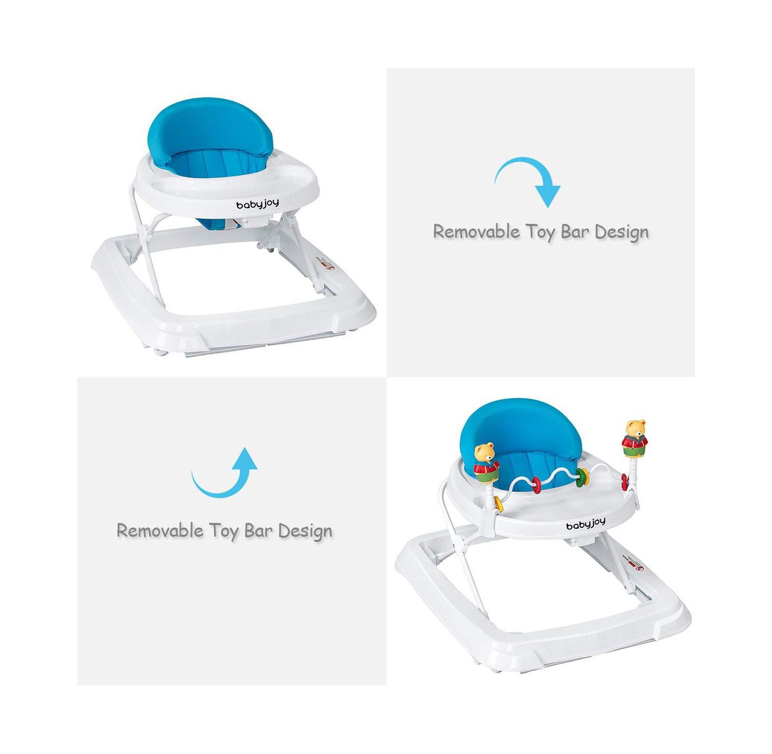 Baby Adjustable-Height Foldable Walker