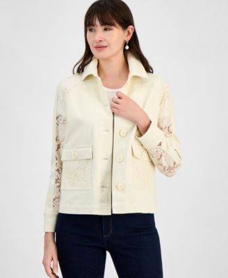 Anne Klein - Women's Lace-Trim Jacket
