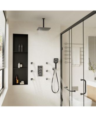 3 Functions 12 Inch Ceiling Mounted Thermostatic Shower System