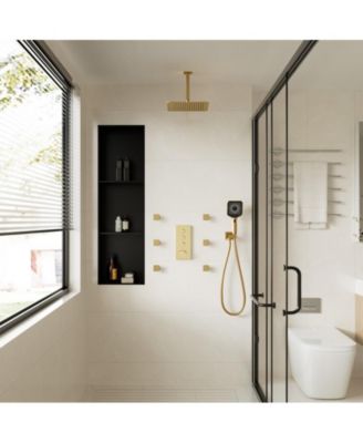 3 Functions 12 Inch Ceiling Mounted Thermostatic Shower System