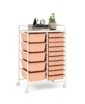 15-Drawer Utility Rolling Organizer Cart Multi-Use Storage
