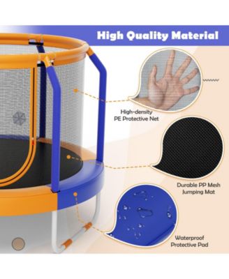 Mini Trampoline with Enclosure and Heavy-duty Metal Frame