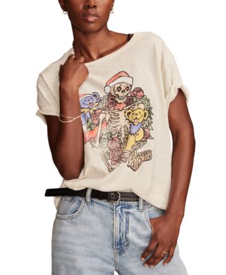 Lucky Brand - Women's Grateful Dead Christmas Skeleton Boyfriend T-Shirt