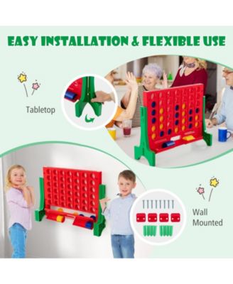 Jumbo 4-to-Score Connect Game Set with Carrying Bag and 42 Coins