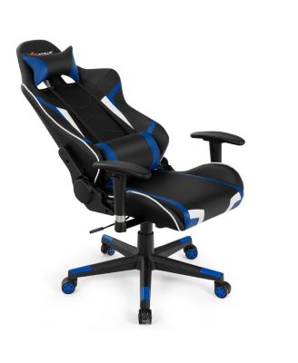 Reclining Swivel Massage Gaming Chair with Lumbar Support