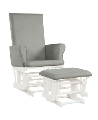 Baby Nursery Relax Rocker Rocking Chair Glider and Ottoman Cushion Set