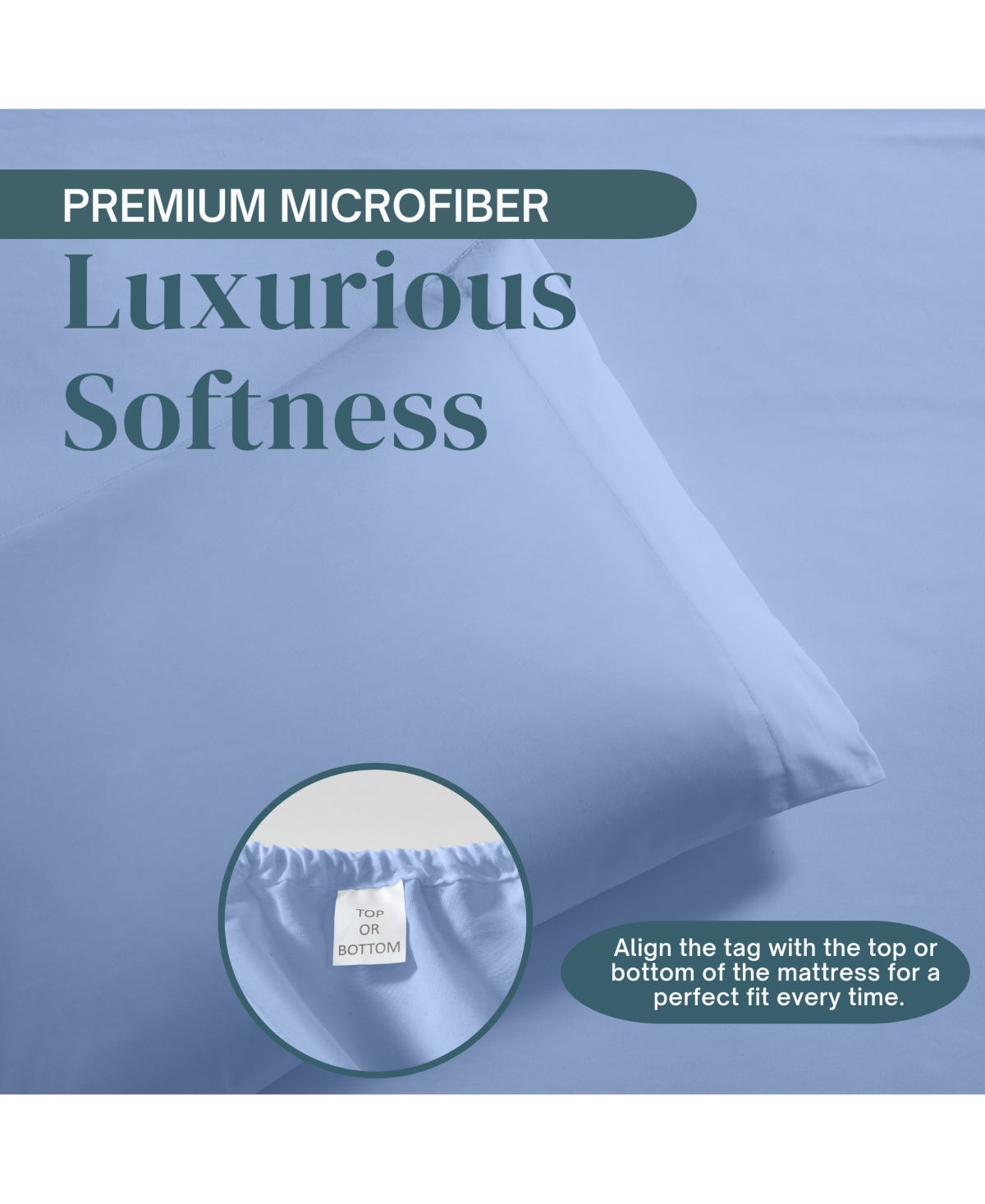 Micropuff Pillowcase Set with Matching Fitted Sheet – Durable, and Fade-Resistant Bedding - Hotel Luxury Style Sheet Set – Wrinkle