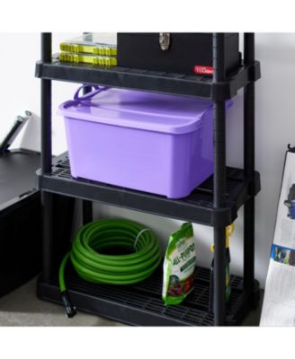 Purple Stackable Closet Organization Storage Box, 55 Quart (6 Pack)