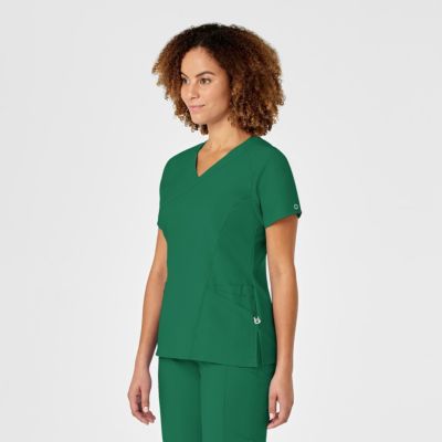 Wink Women's W123 Mock Wrap Scrub Top