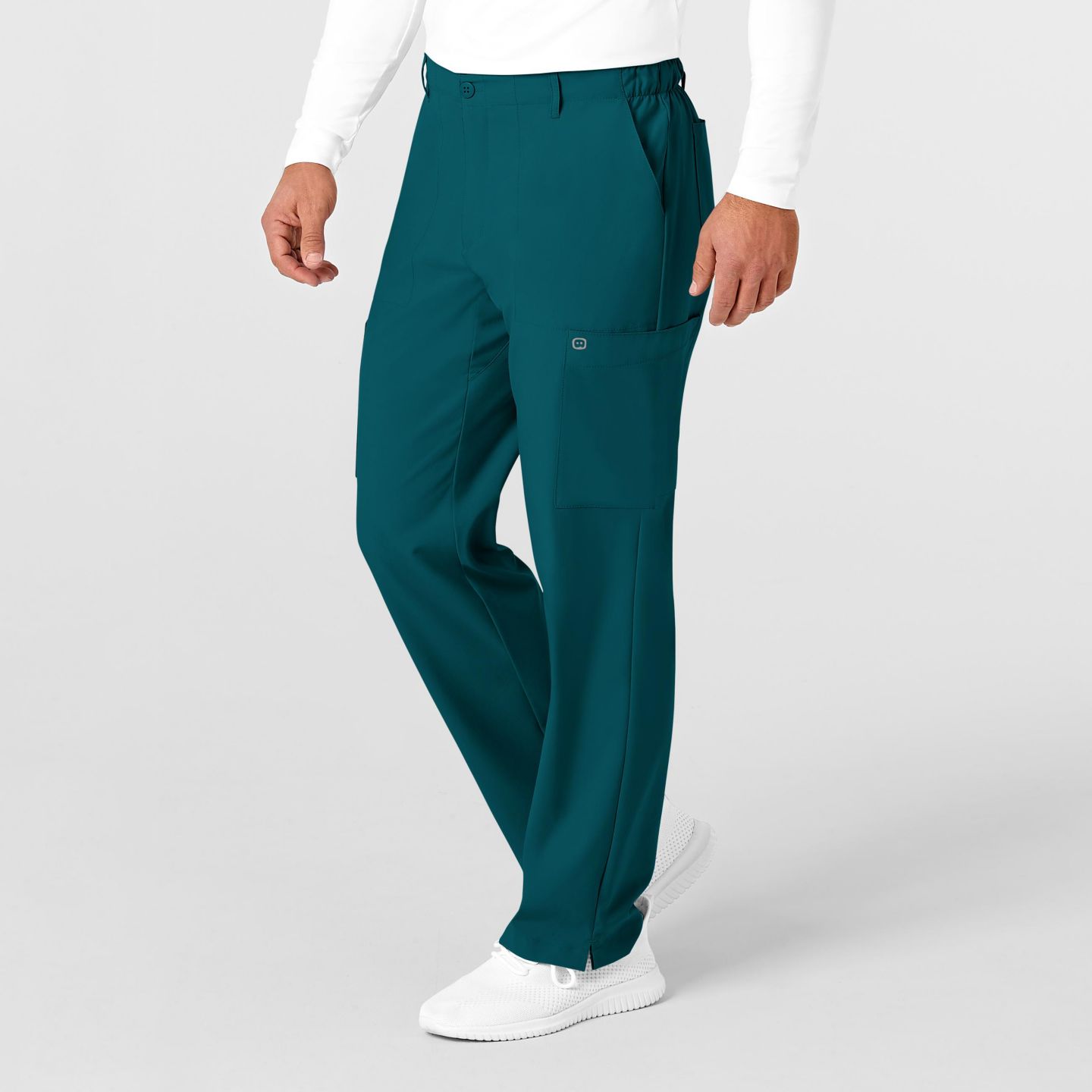 Мужские брюки Wink W123 Flat Front Cargo Scrub Pant Regular, цвет: Синий — фото 5