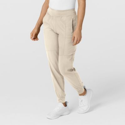 Plus Size W123 Comfort Waist Cargo Jogger Scrub Pant